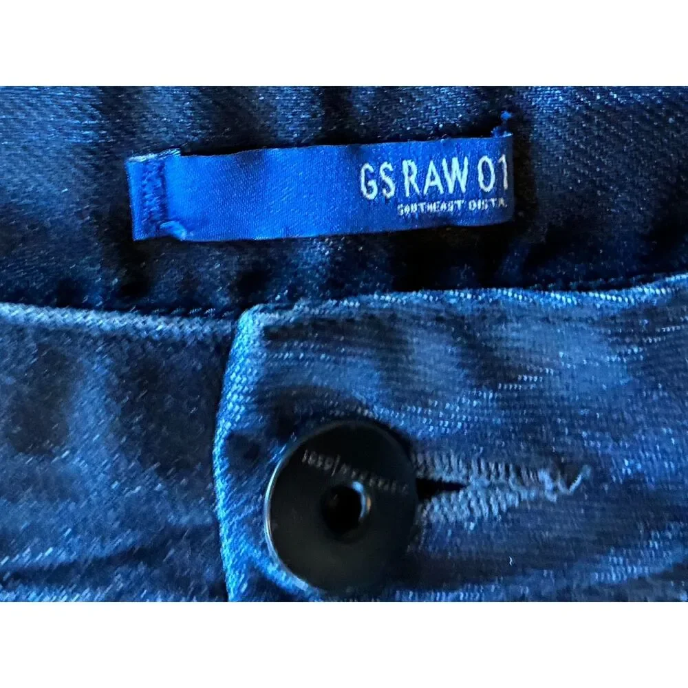 G-STAR Raw 01 Blue Straight Leg Denim Jeans Pants Trousers   Mens Size 32
